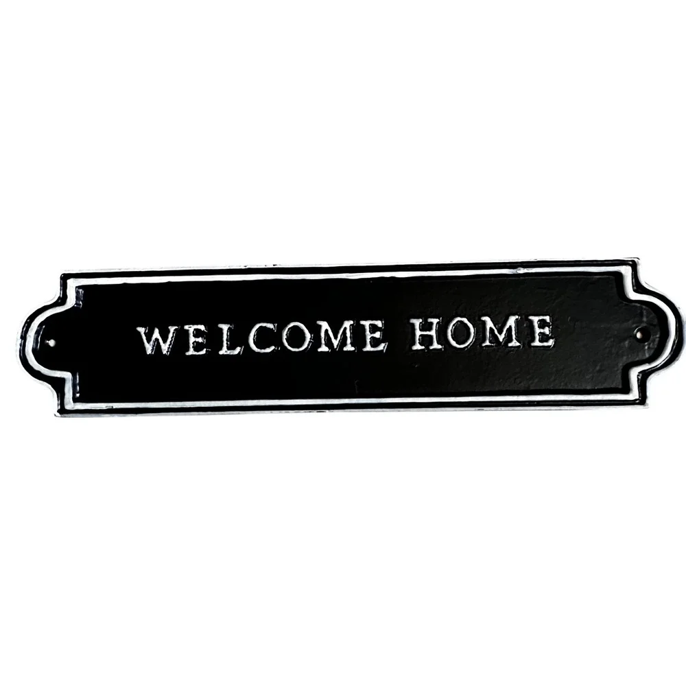 Hearth and Hand Magnolia Welcome Home Metal Wall Sign Black White Farmhouse 16in